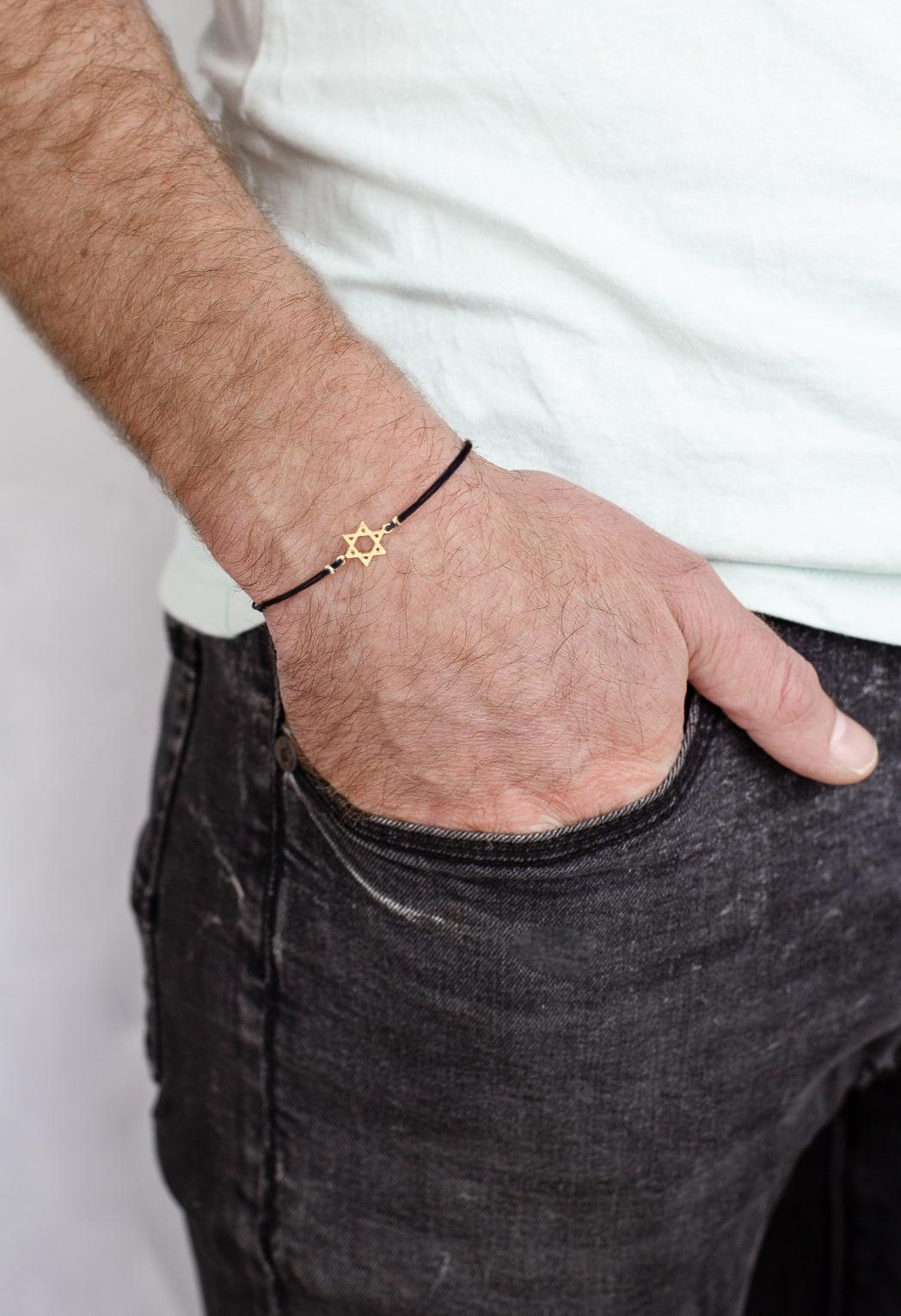 Star of David Bracelet for men