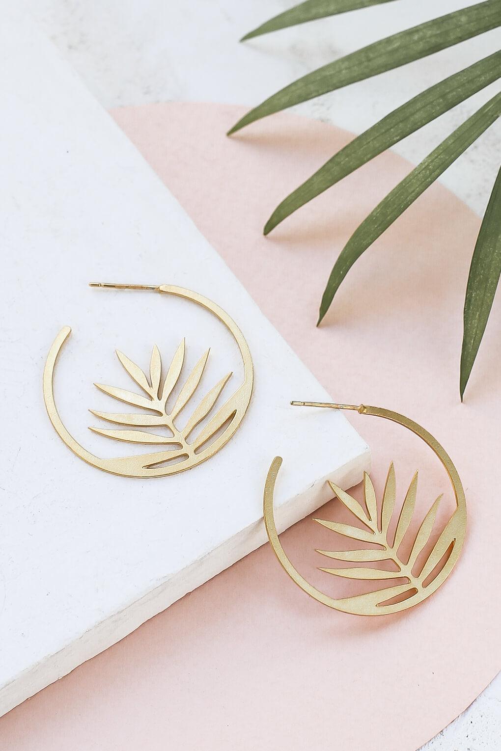 Palm Hoop Earrings