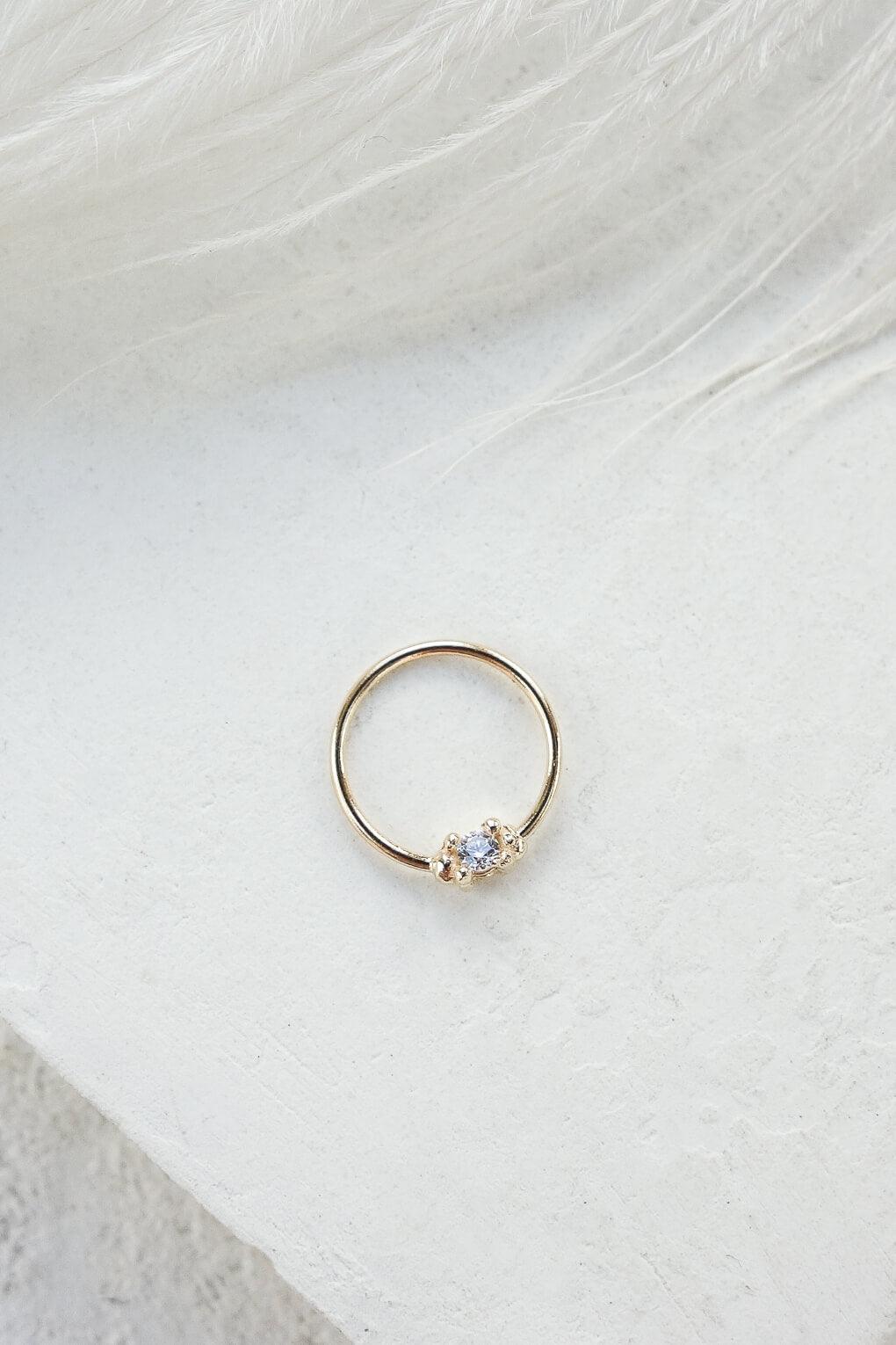 Piercing Earring in 14K Gold