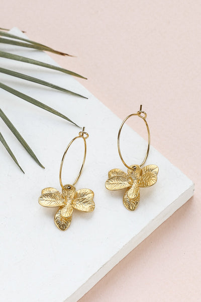 Begonia Hoop Earrings