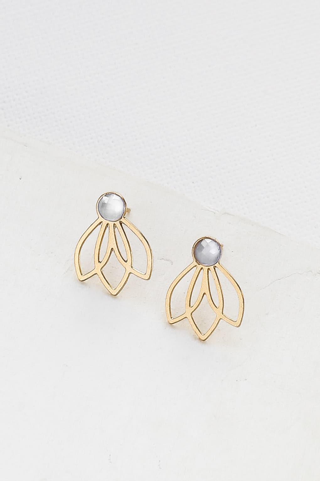 Lotus Post Earrings