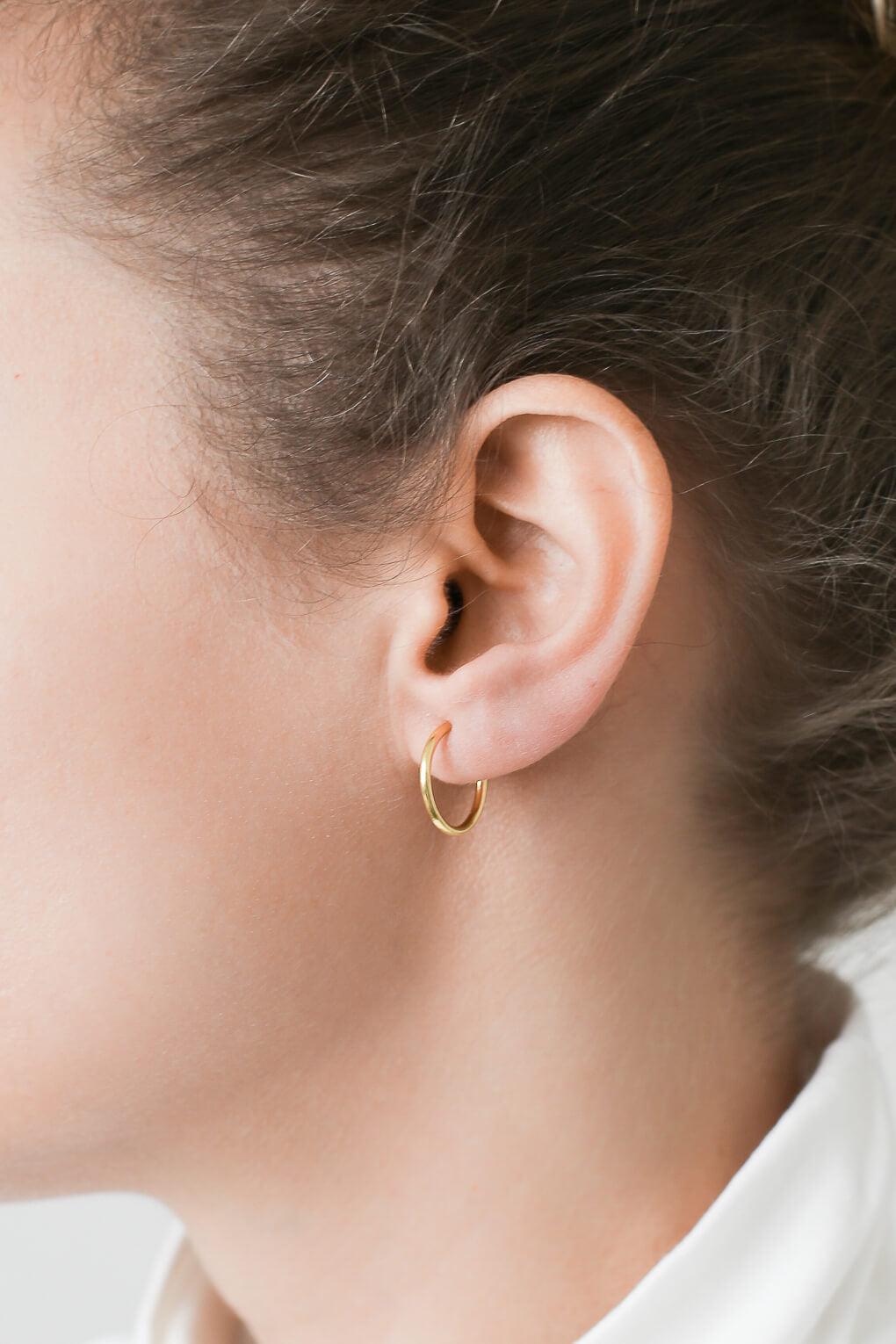 15 mm Clip-On Hoop Earrings