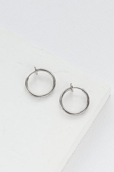 15 mm Clip-On Hoop Earrings