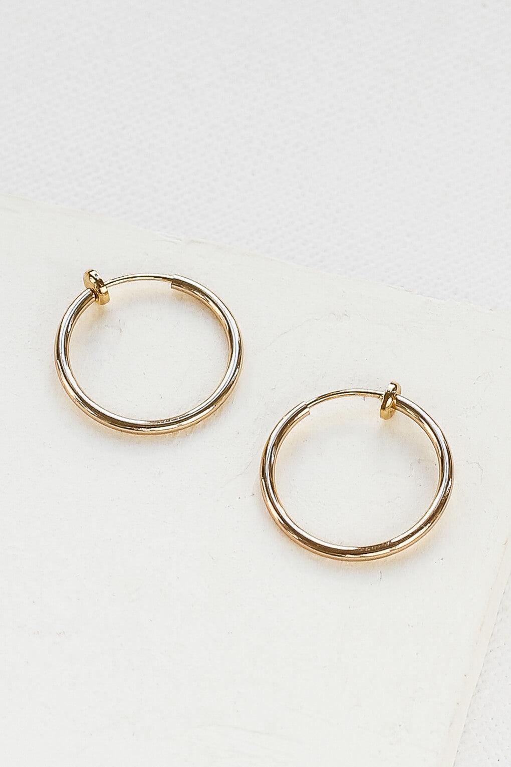 20 mm Clip-On Hoop Earrings
