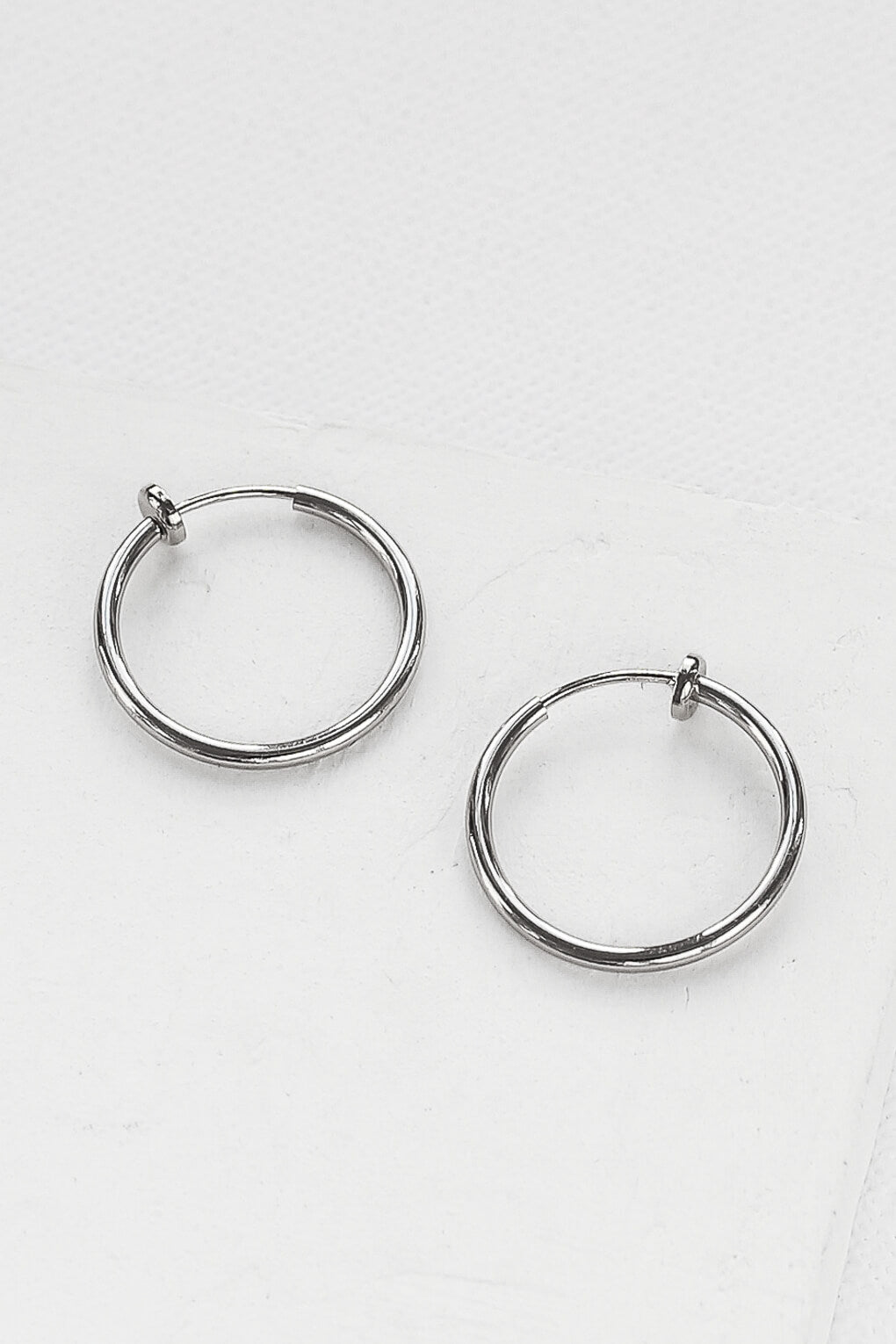 20 mm Clip-On Hoop Earrings