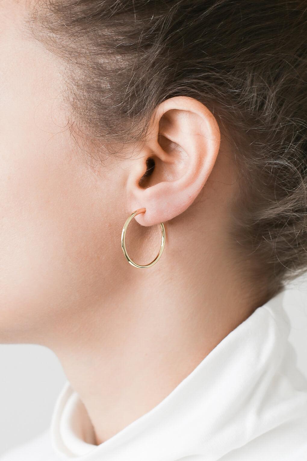 25 mm Clip-On Hoop Earrings