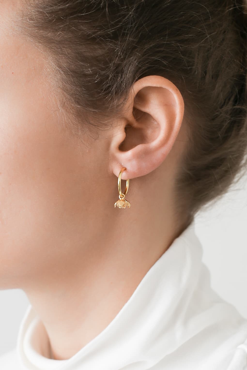 Blossom clip on Hoop Earrings