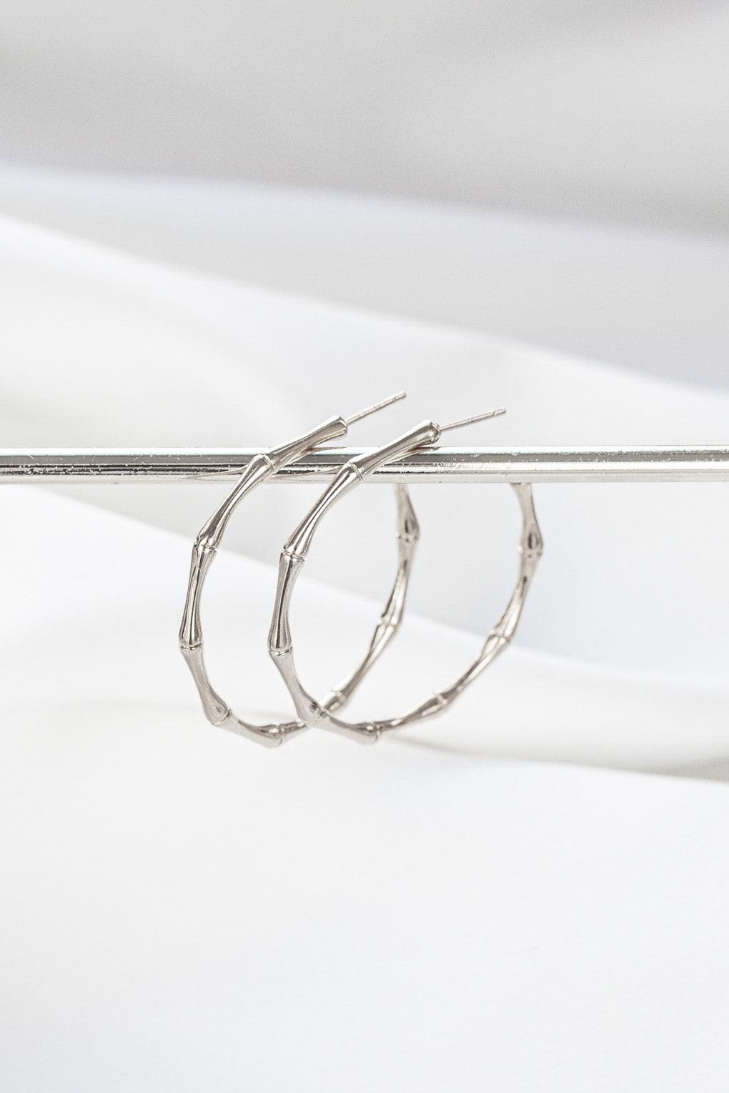 Bamboo Hoop Earrings