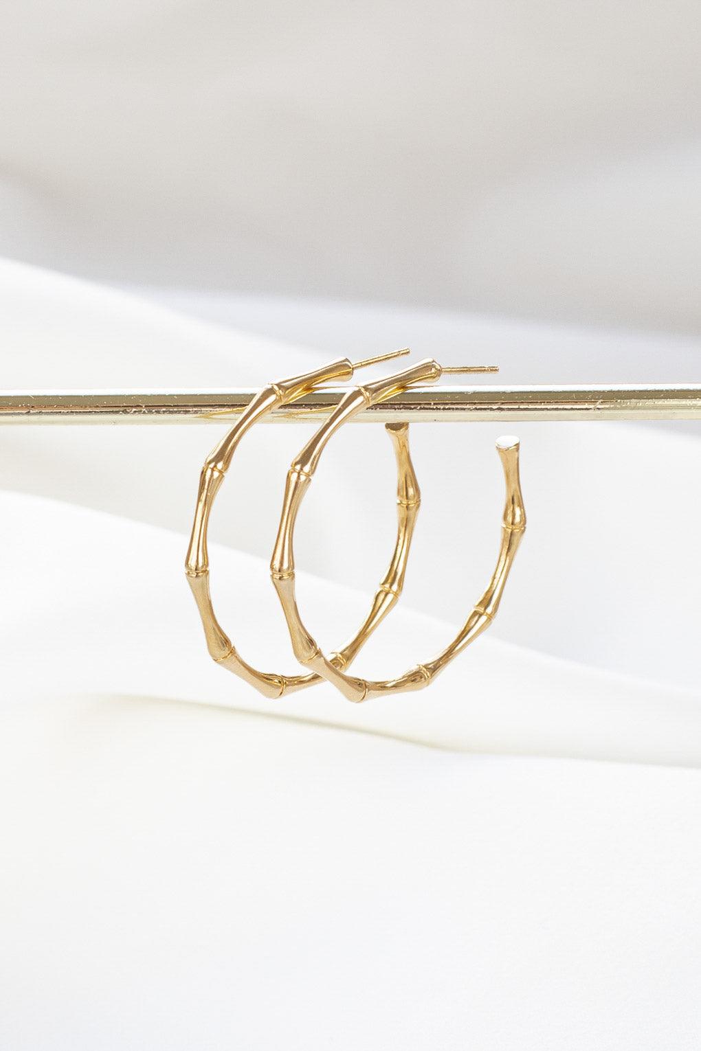 Bamboo Hoop Earrings