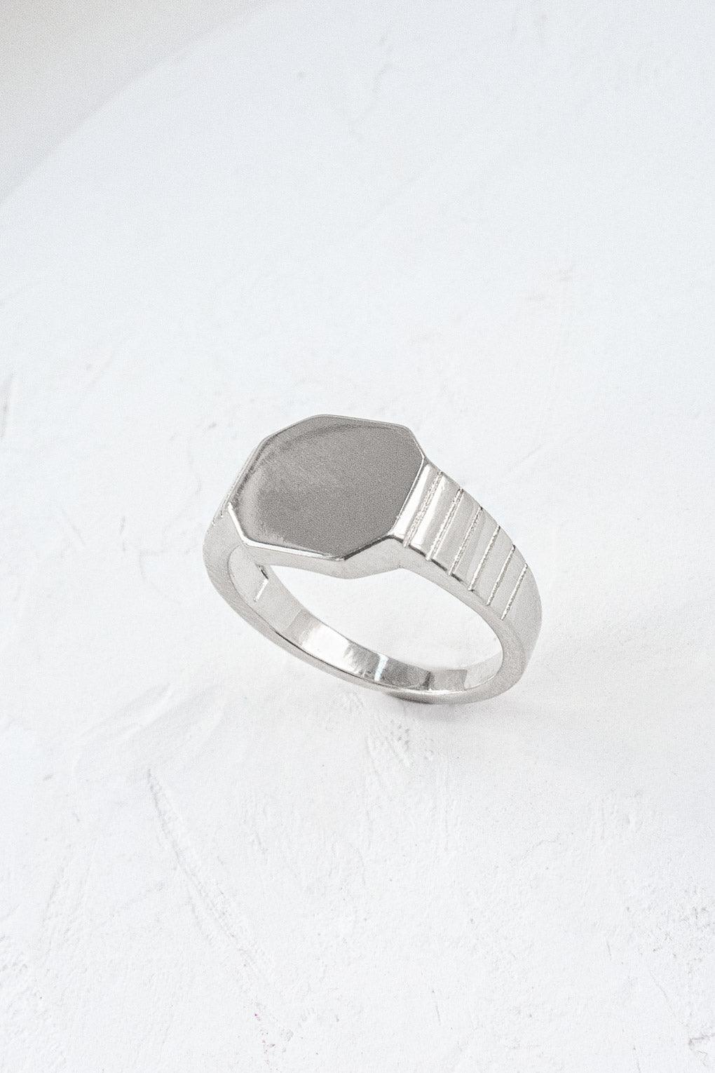 Striped Signet Ring