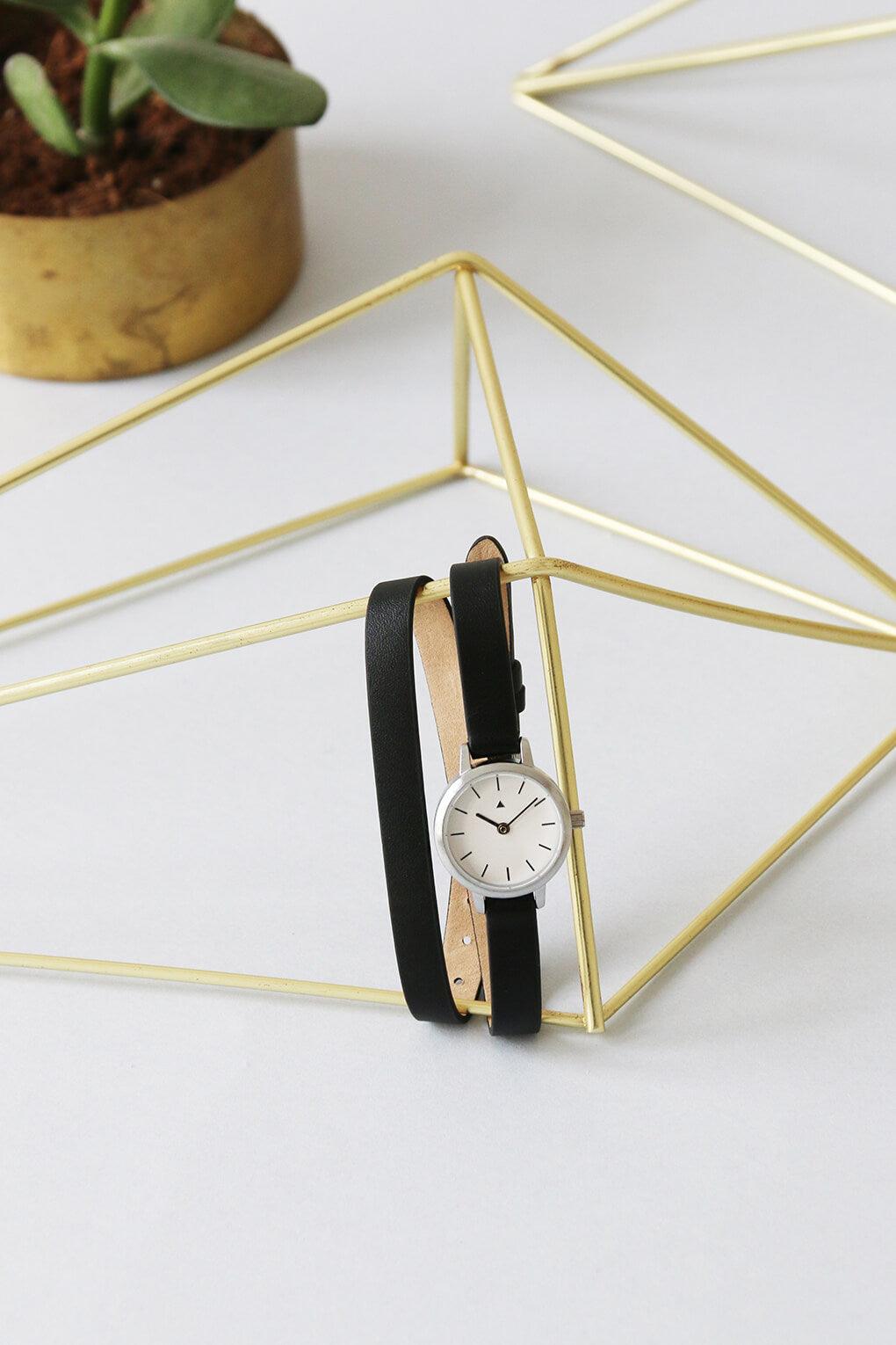 22 mm silver watch in white