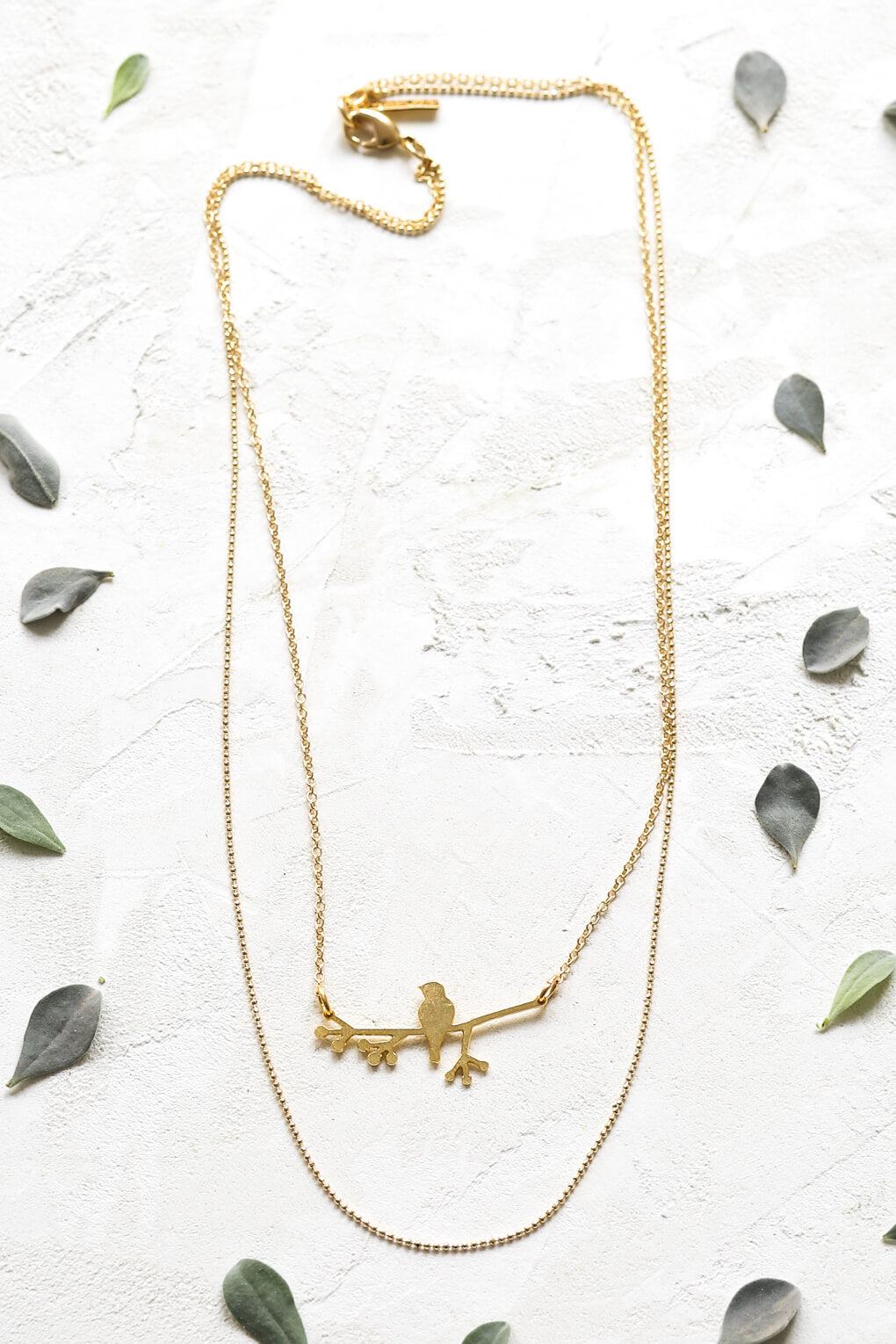 Bird on Branch Necklace - Small