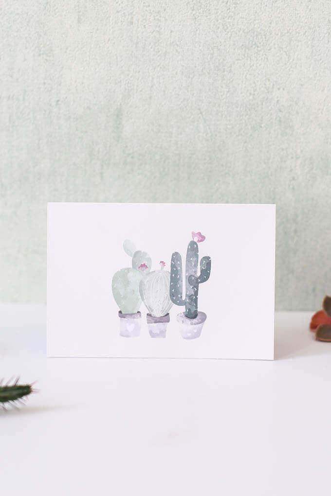 Cactus Trio Note Card