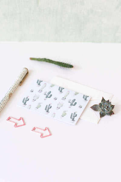 Cactus Pattern Note Card