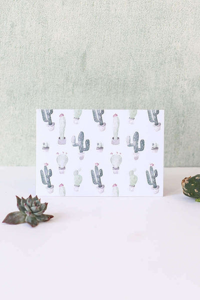 Cactus Pattern Note Card