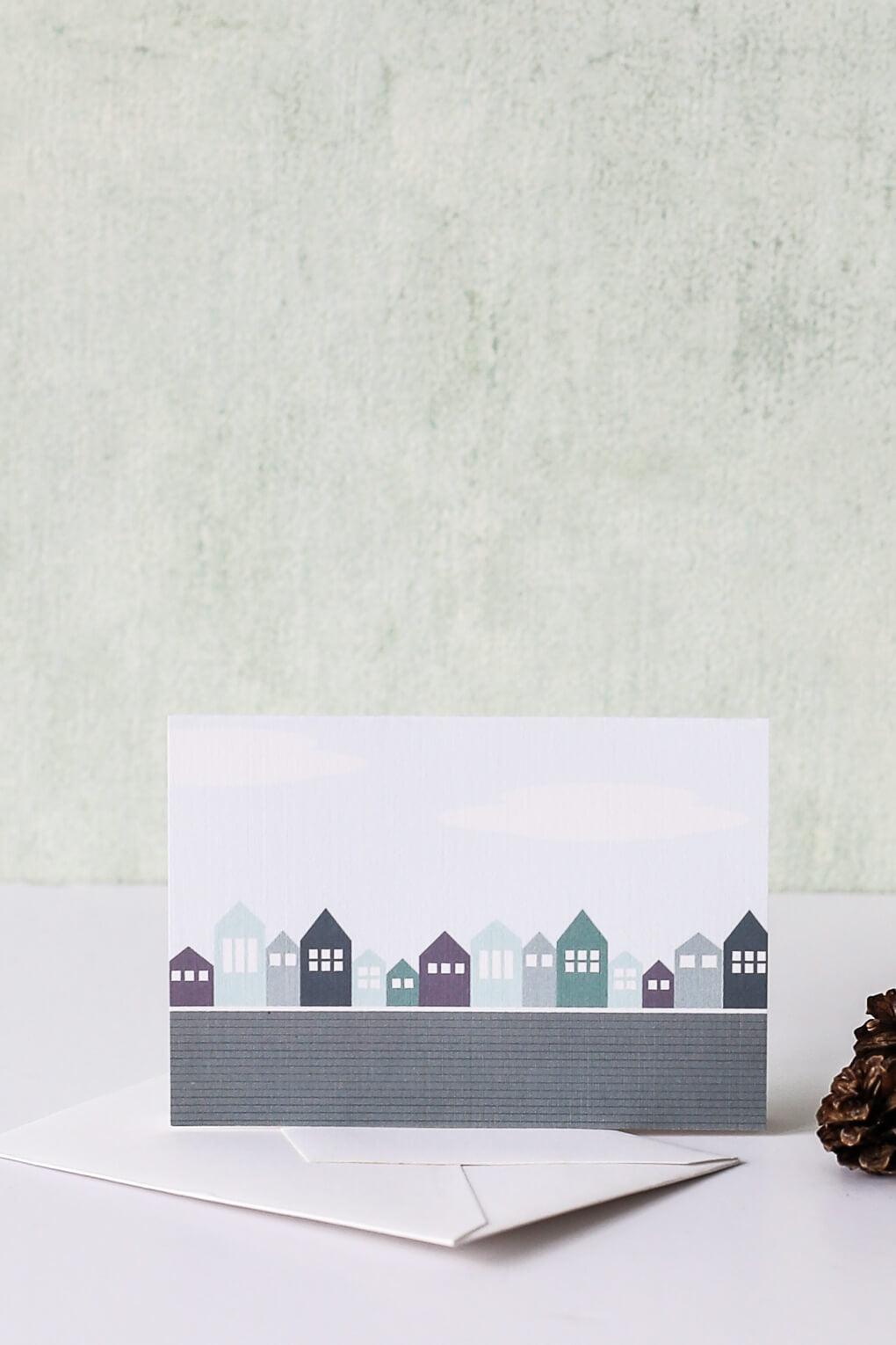Scandinavian Design Note Card - Nordic Village