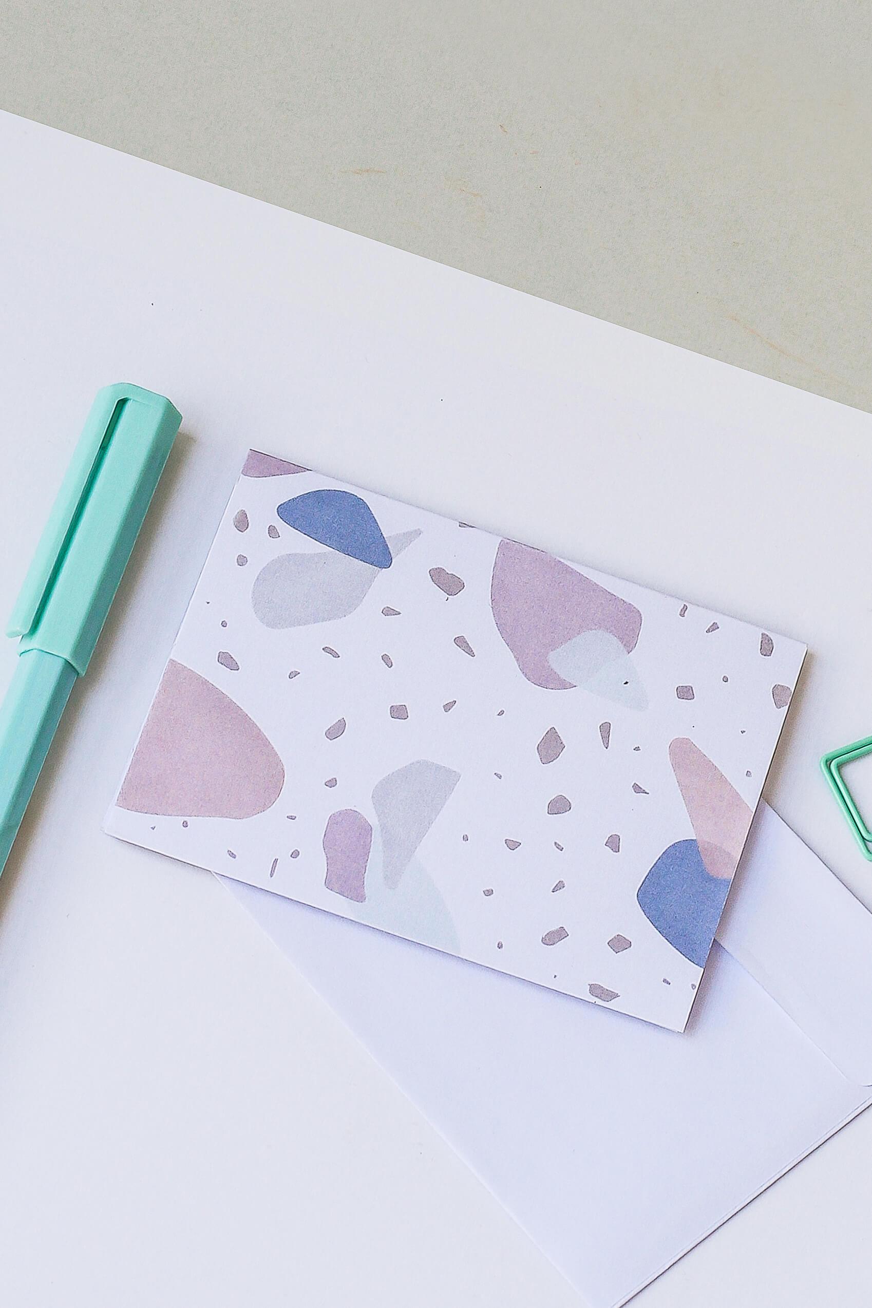 Terrazzo Pattern Note Card