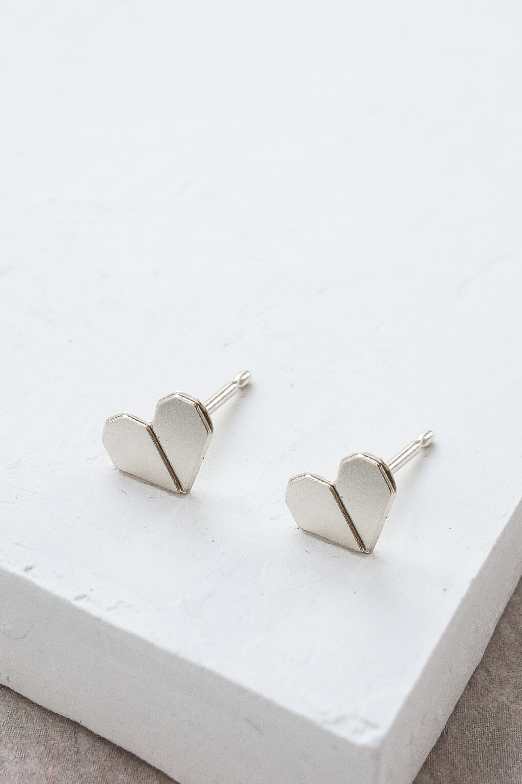 Origami Heart Earrings
