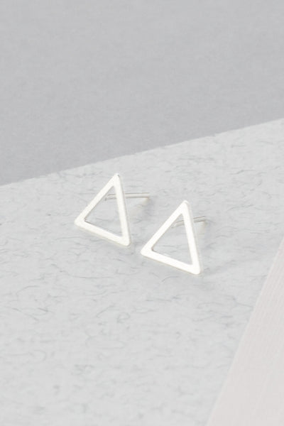 Hollow Triangle Post Earrings