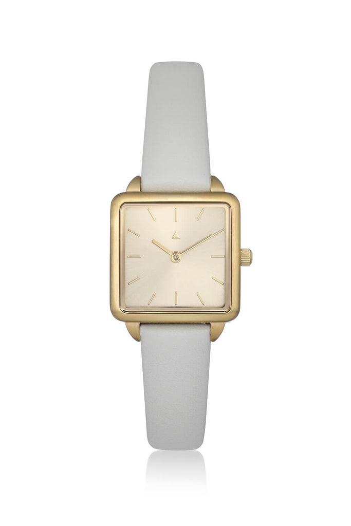 Rectangle watch in gold Vegan Shlomit Ofir