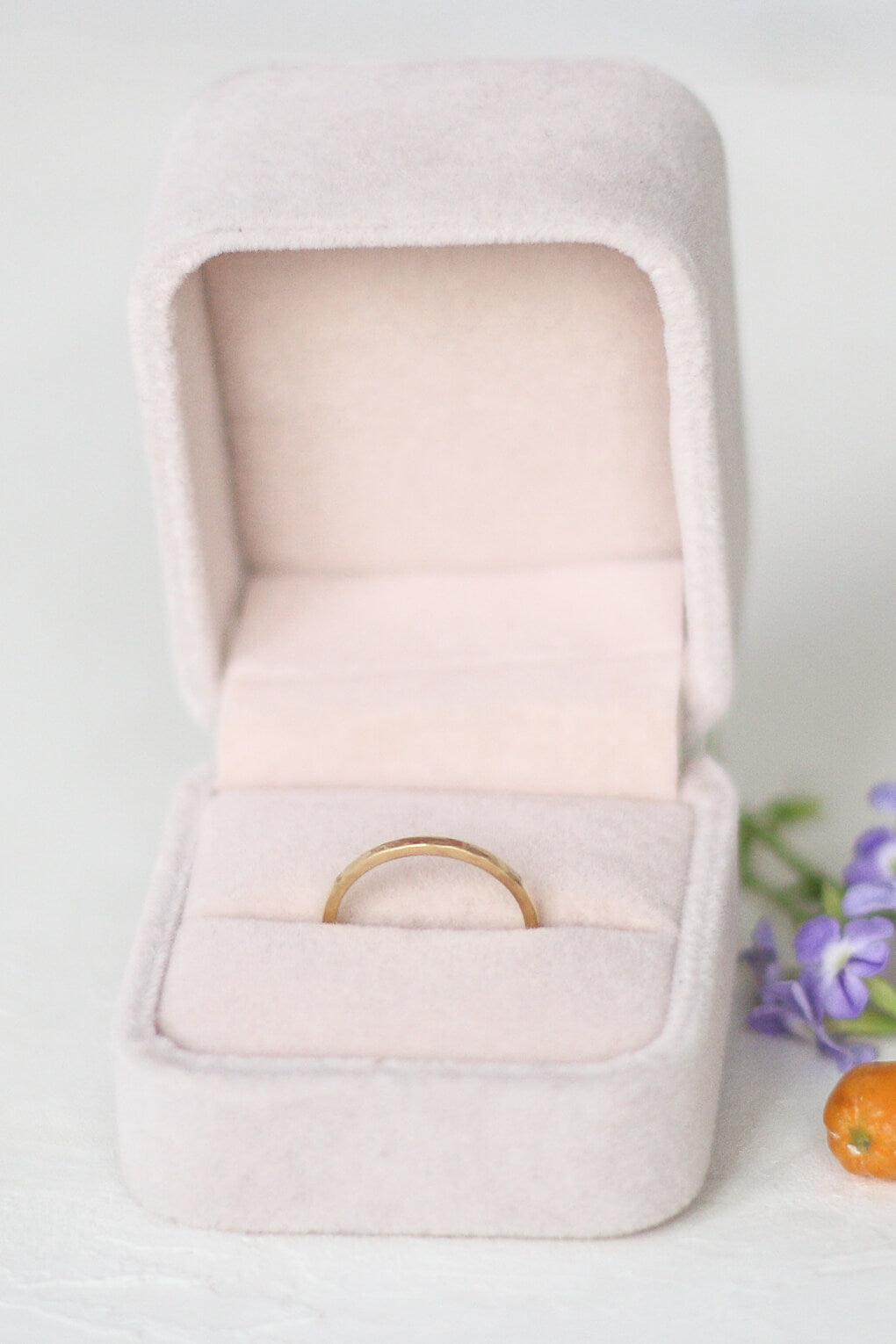14K Gold hammered ring