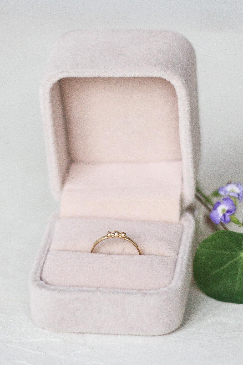 14K Gold TRIPLE DOT RING