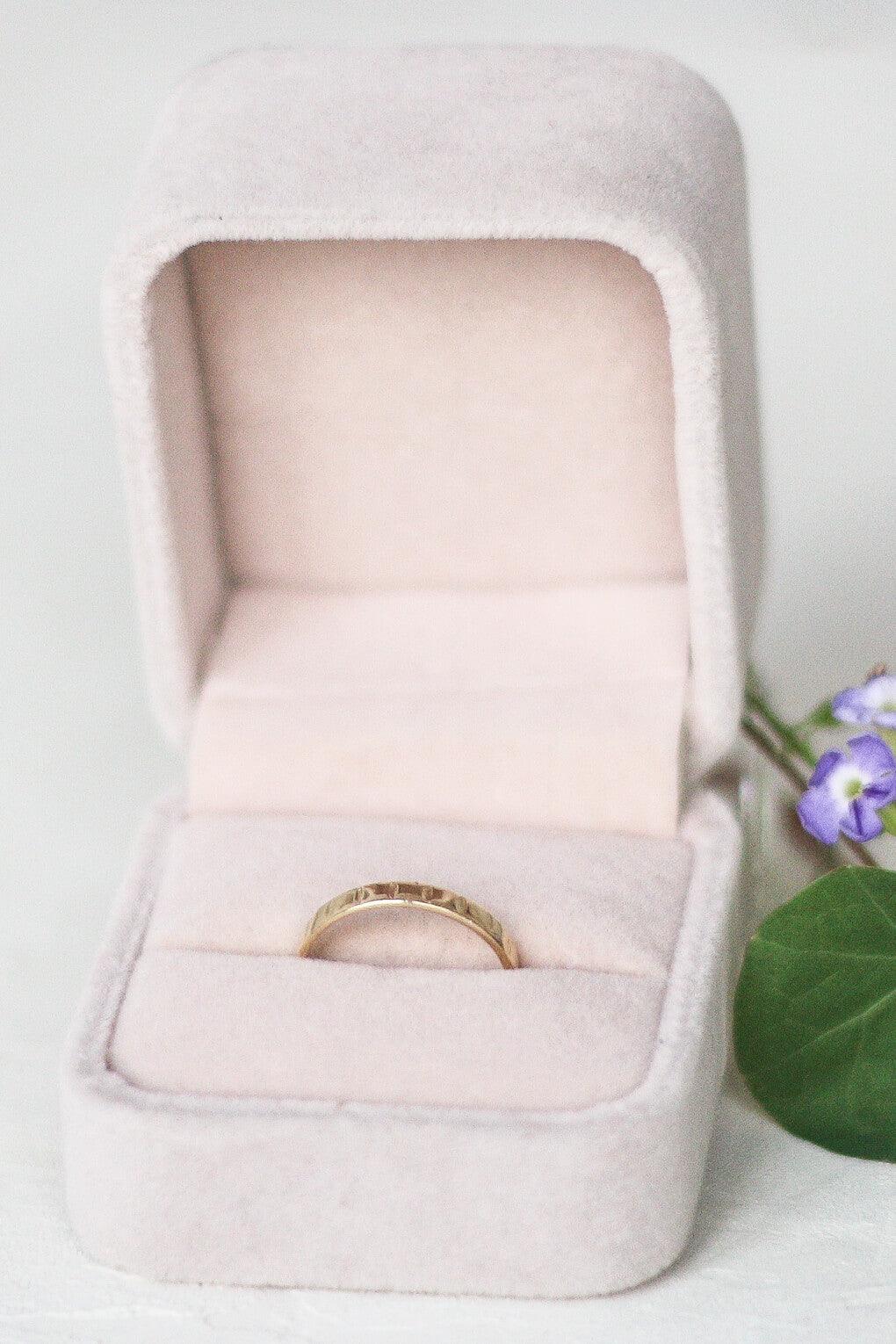 14K Gold Notch Ring