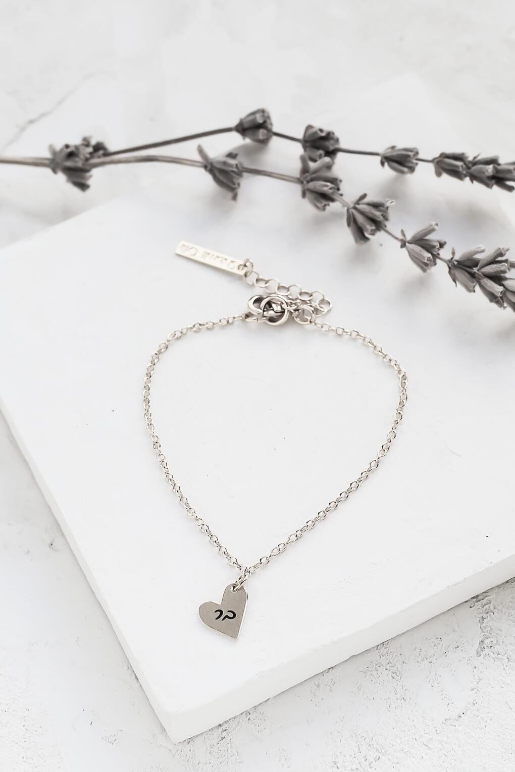 Custom Engraved Heart Bracelet