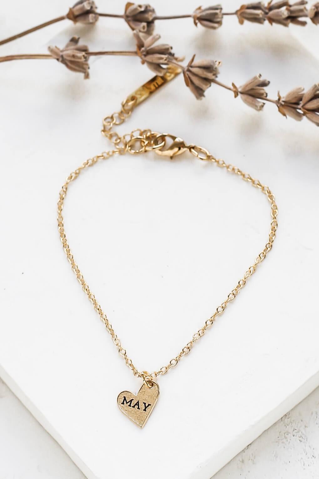 Custom Engraved Heart Bracelet