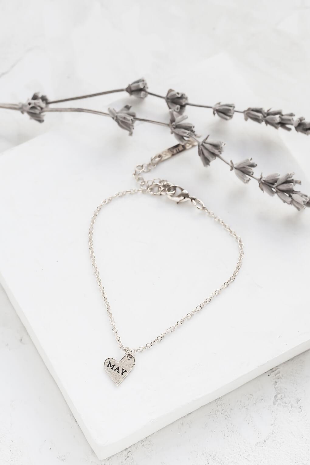 Custom Engraved Heart Bracelet