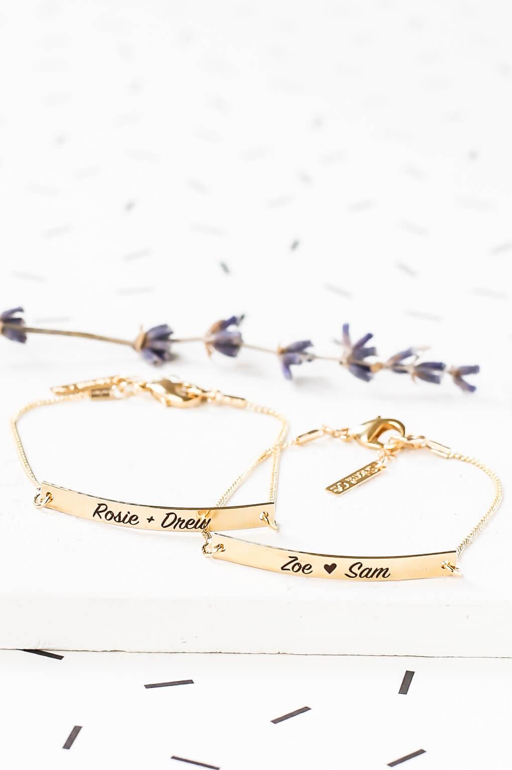 Custom Engraved Bar Bracelet