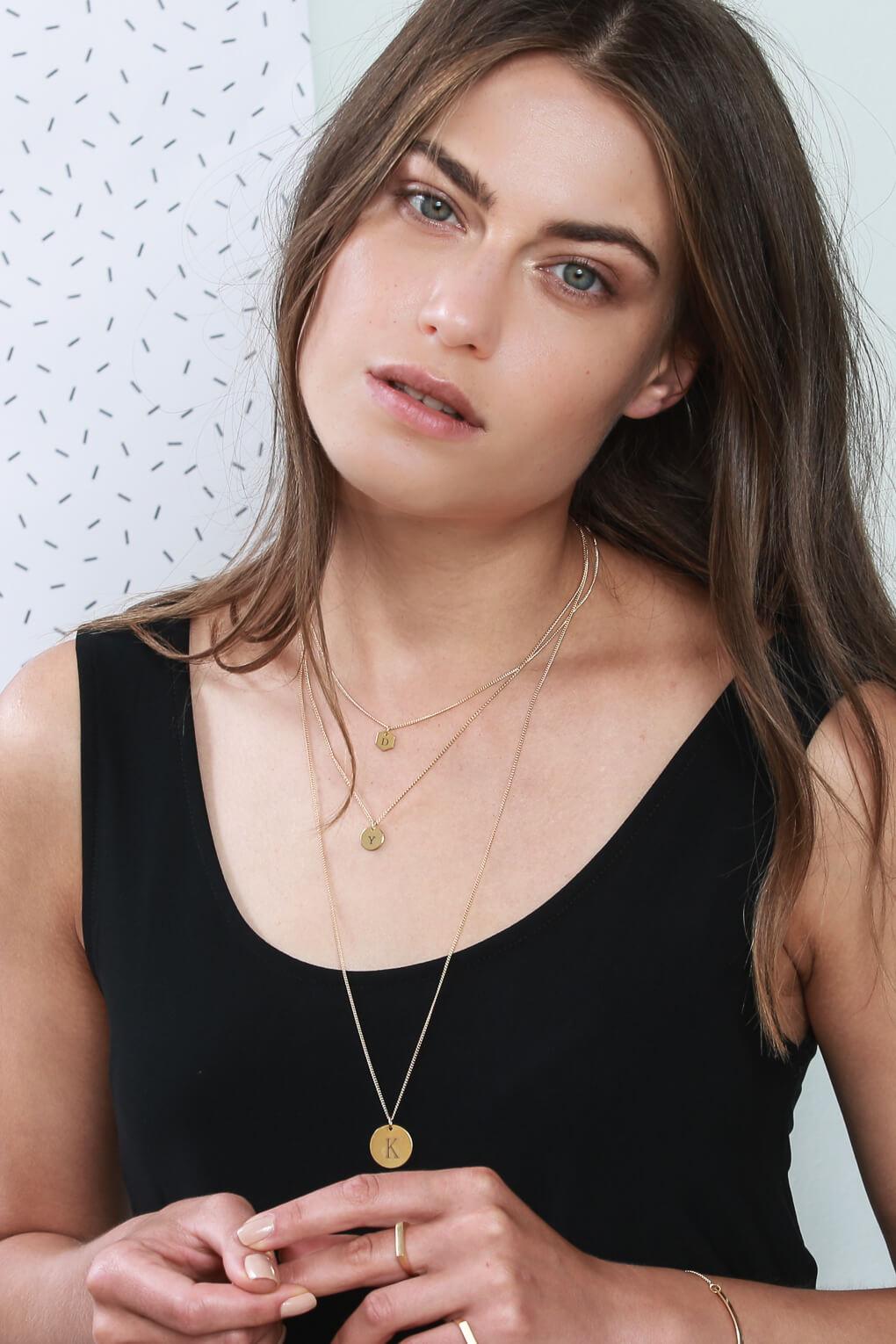 Custom Engraved Hexagon Necklace