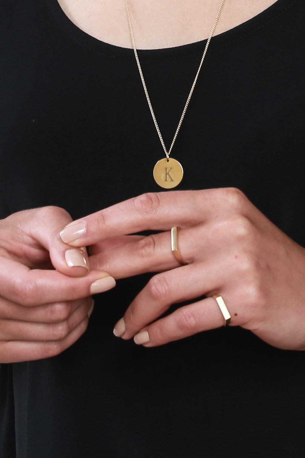 14K Gold Custom Engraved Signet Ring