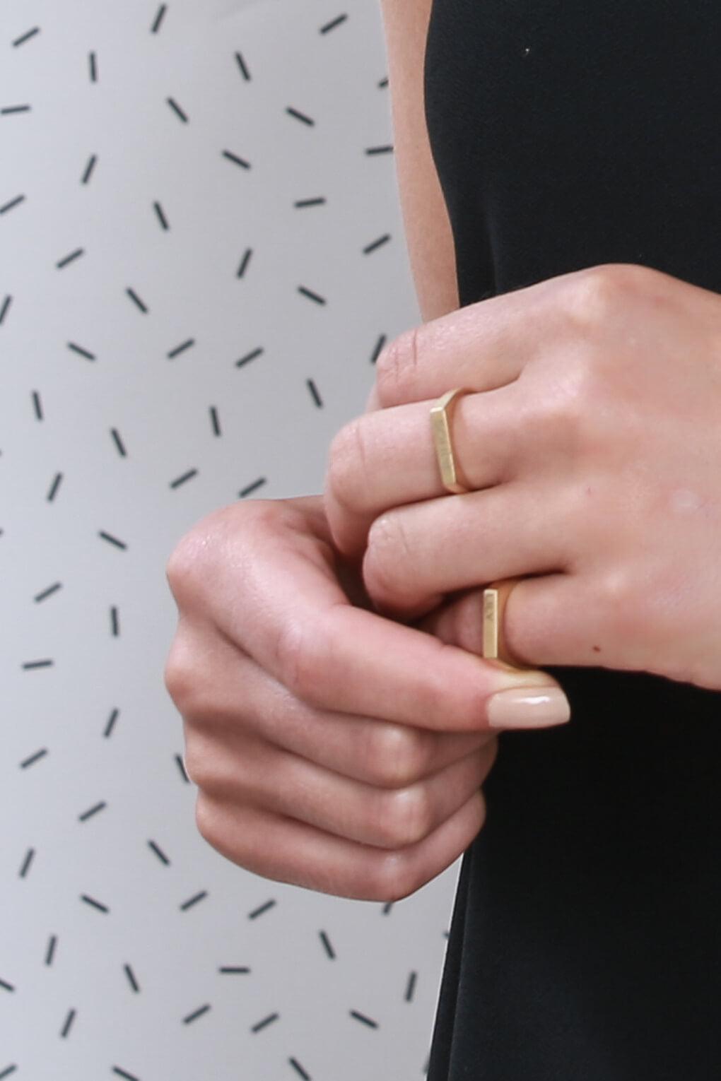 14K Gold Custom Engraved Signet Ring