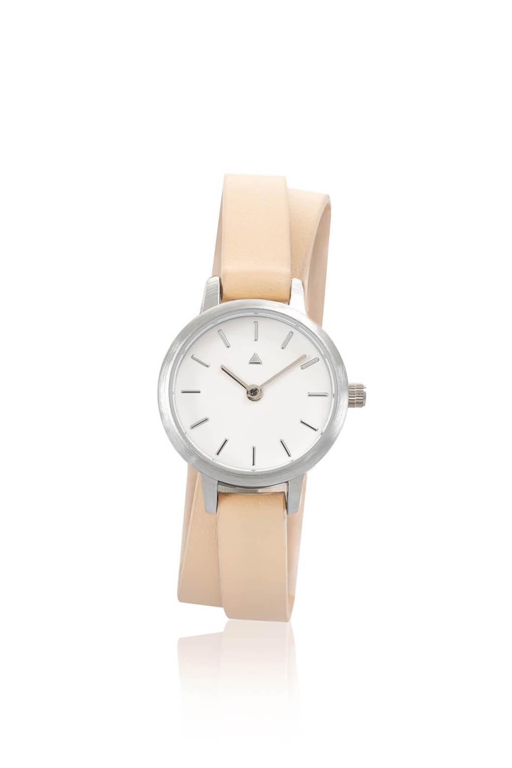 22 mm silver watch in white