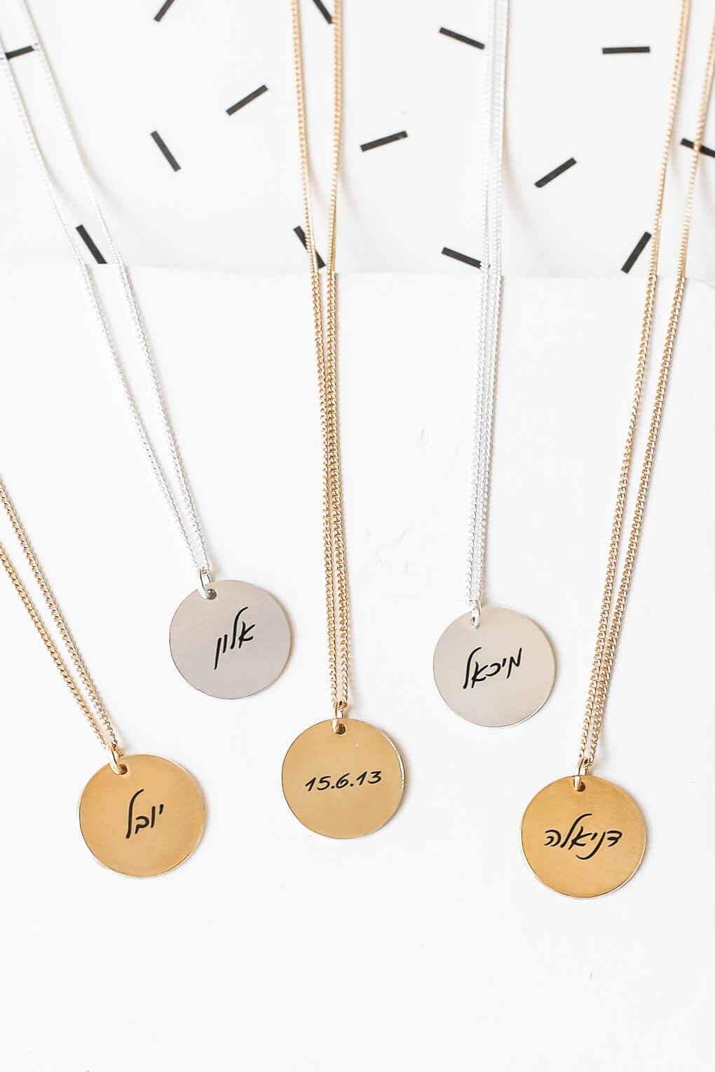 Long Custom Engraving Disc Necklace