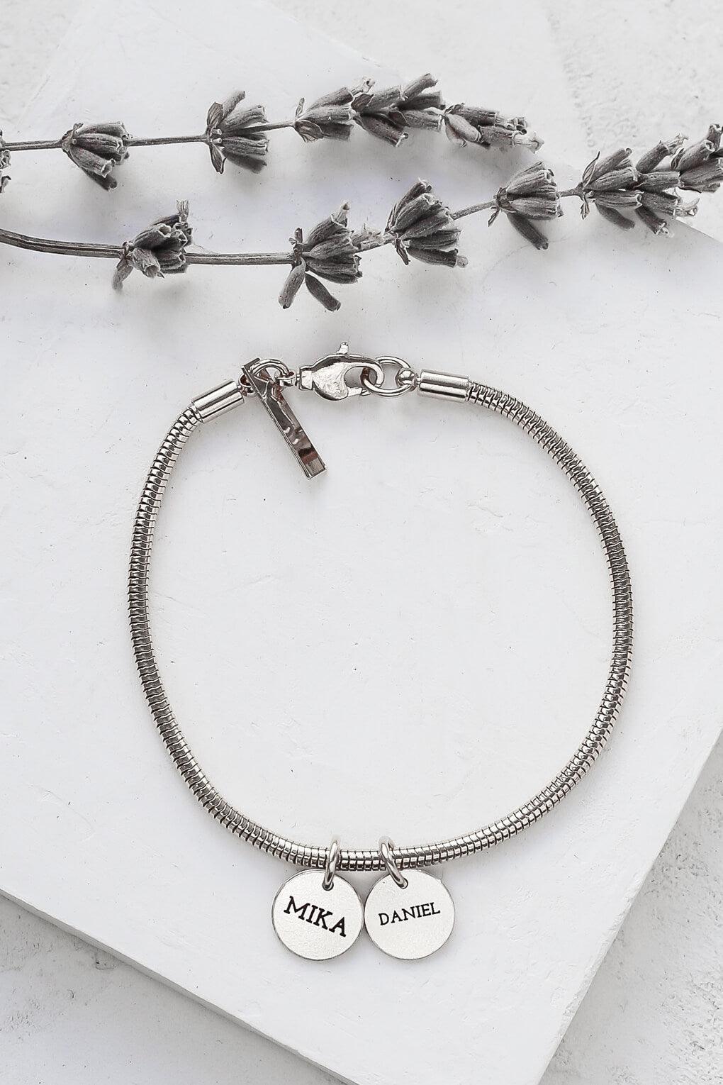 Multiple Engraved Disc Bracelet