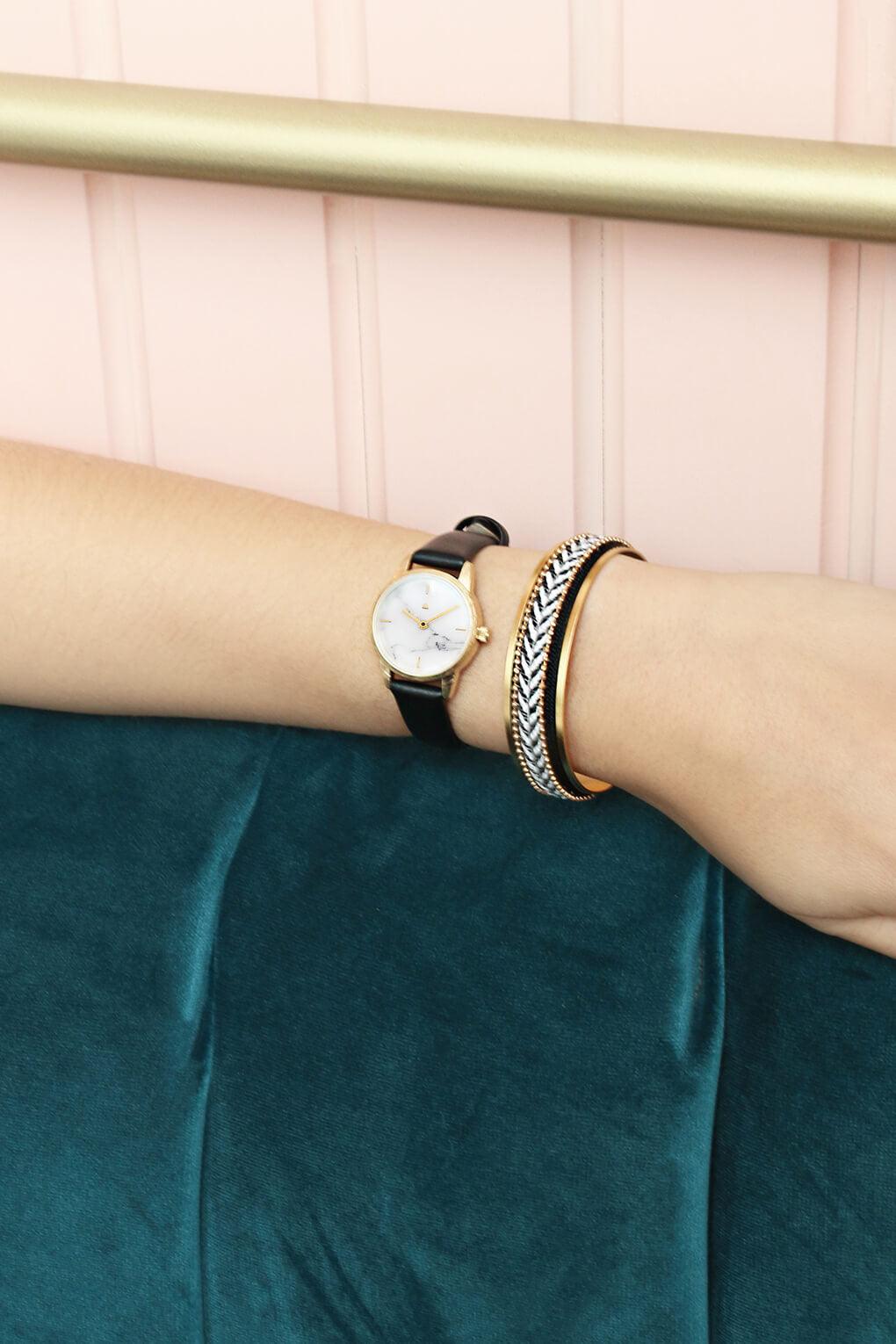 25 mm watch in marble