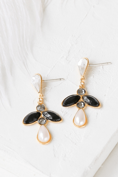 Large Iris Post Earrings