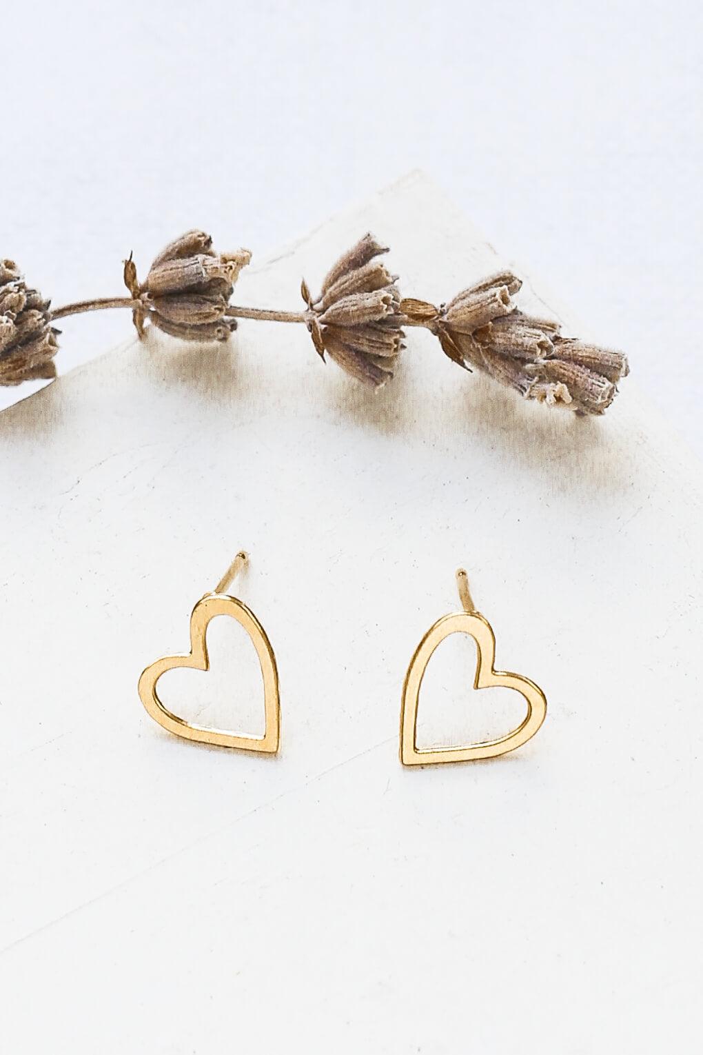 Hollow Heart Earrings
