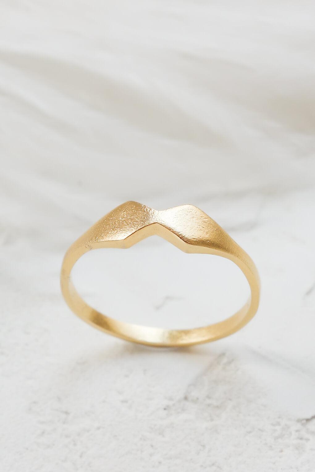 14K Gold KITE RING
