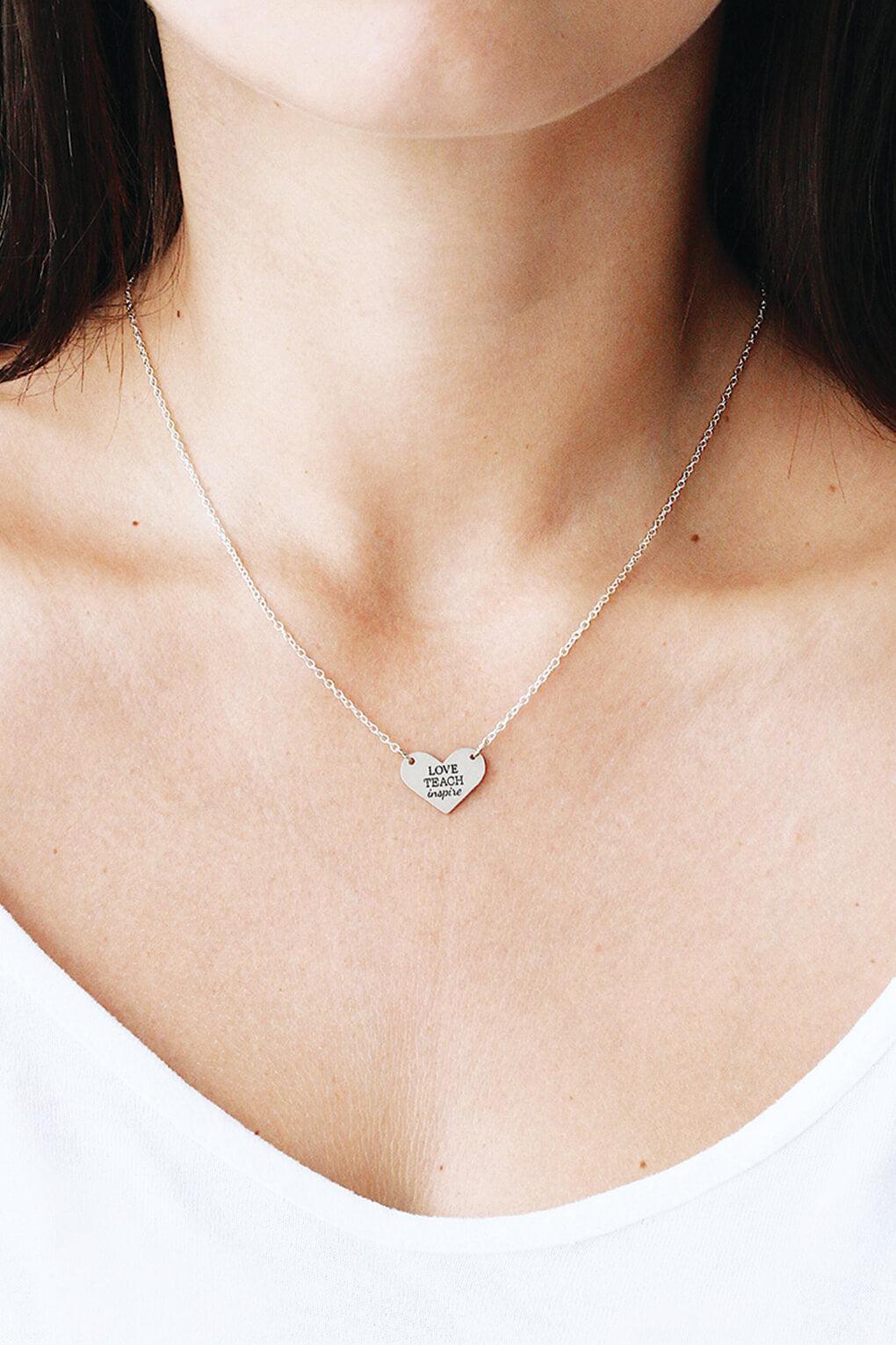 "Love Teach Inspire" necklace