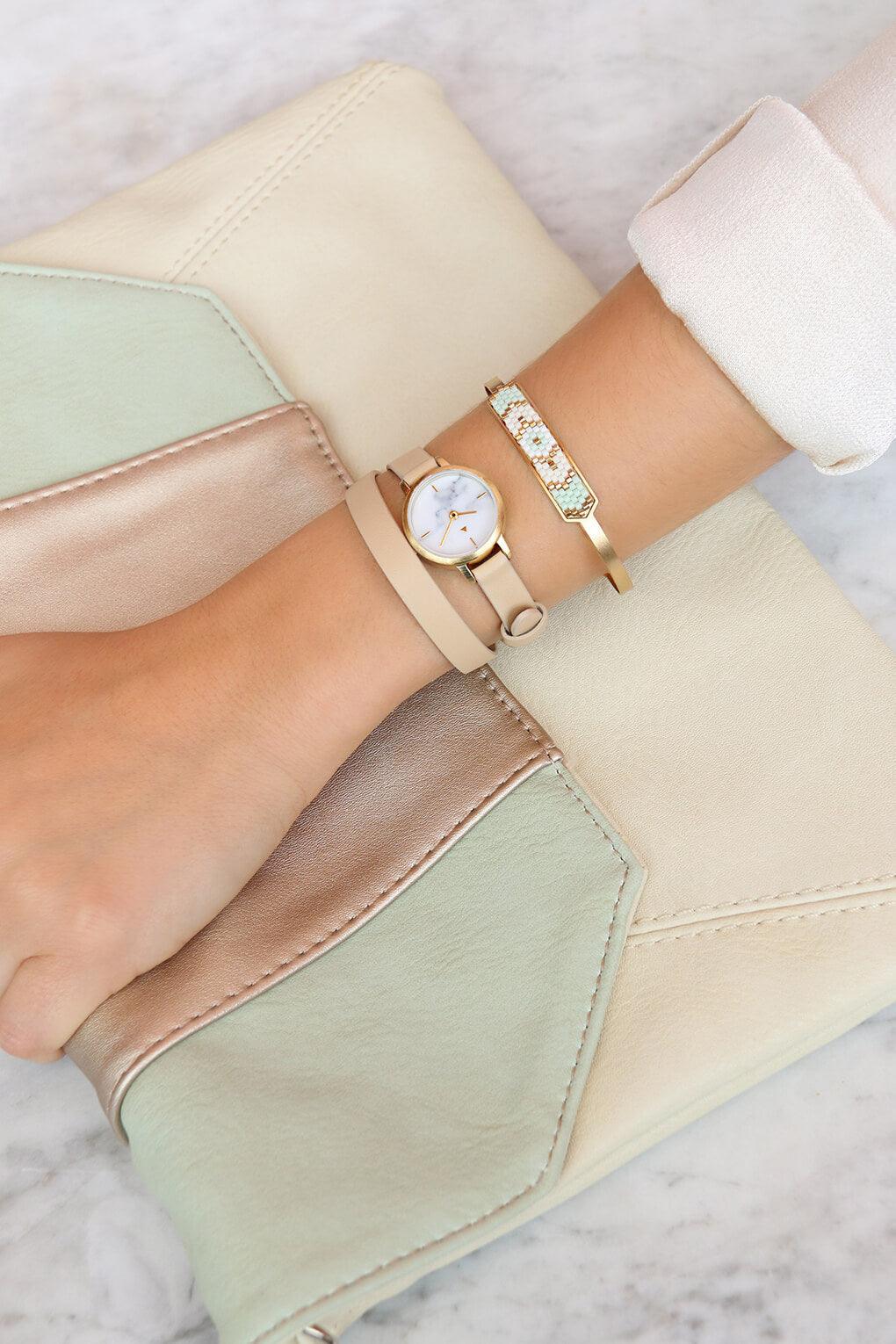 22 mm watch in marble