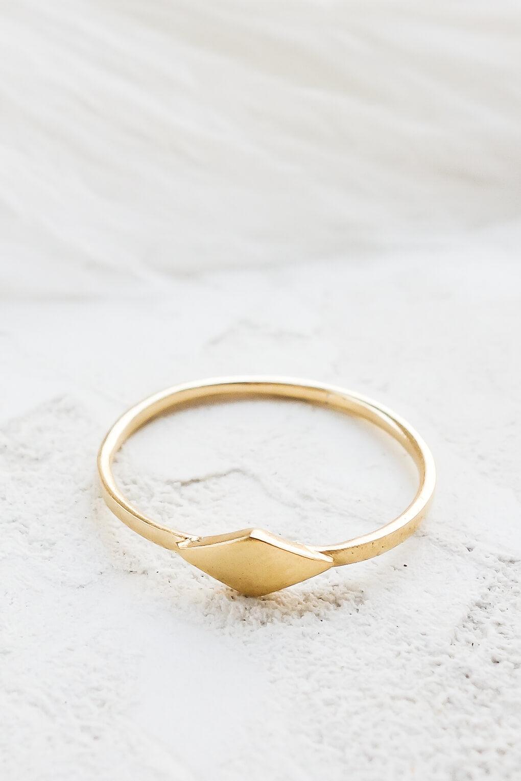 14K Gold RHOMBUS RING