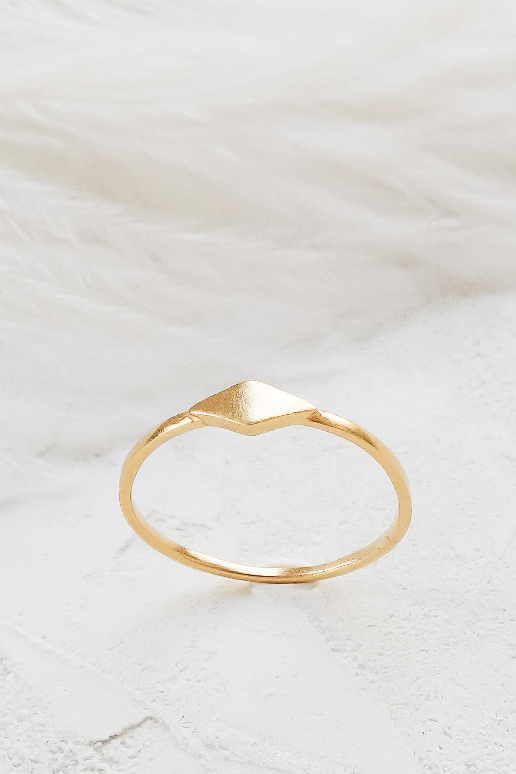 14K Gold RHOMBUS RING