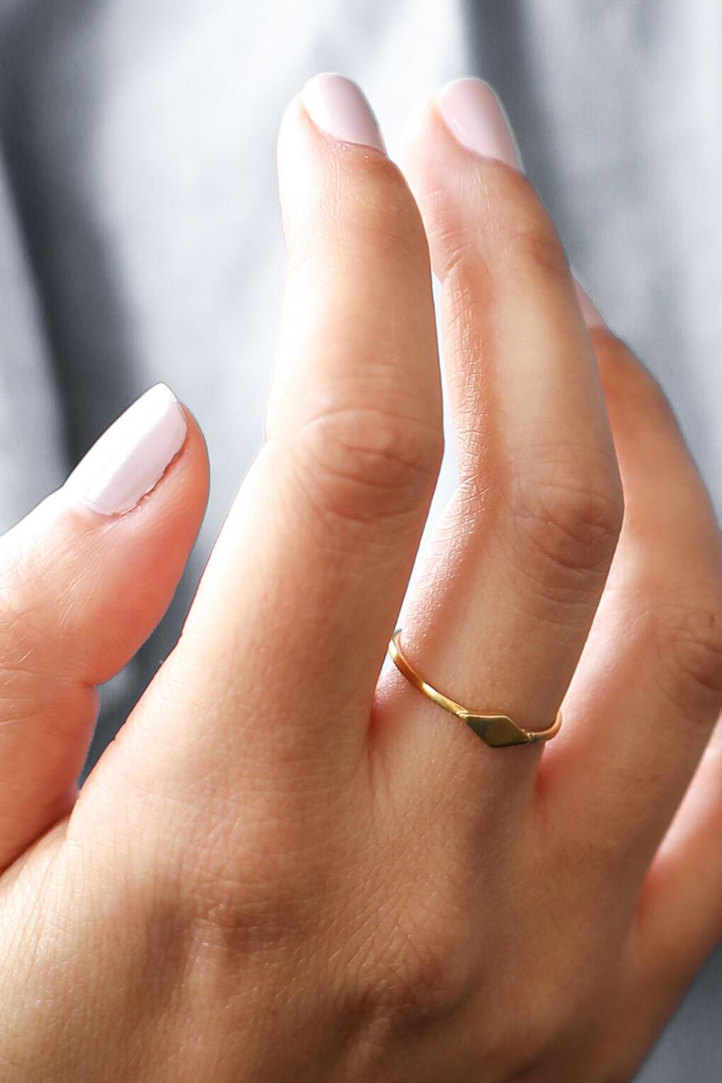 14K Gold RHOMBUS RING