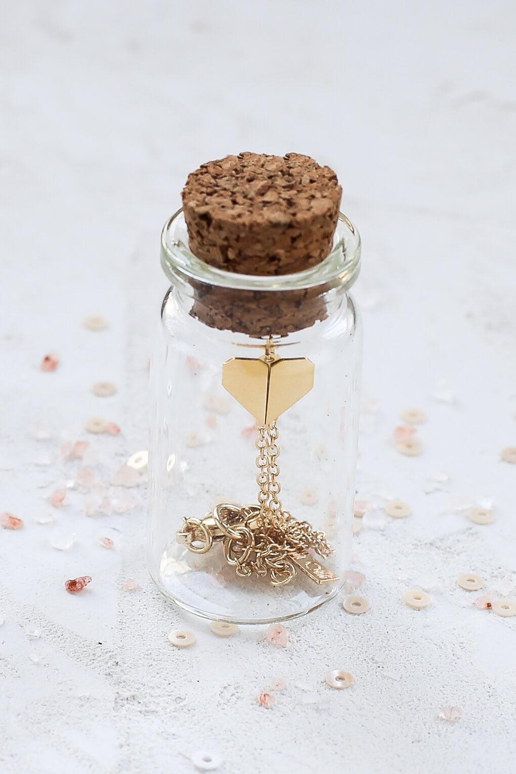 Tiny Origami Heart Bracelet