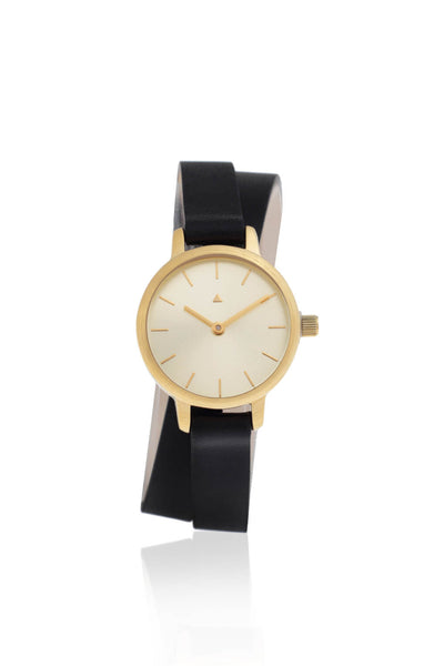22 mm watch in gold and black - Vegan